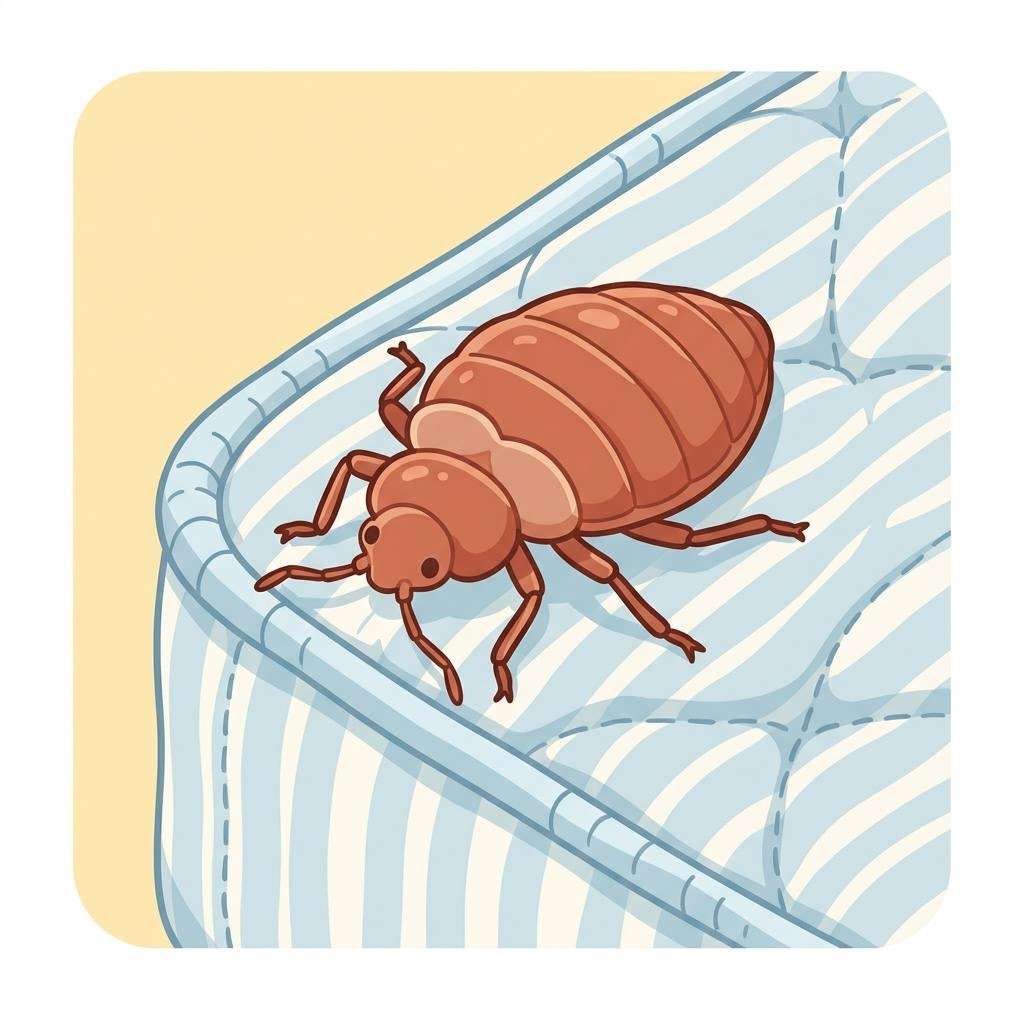 床蝨(Bed Bug)卡通插圖