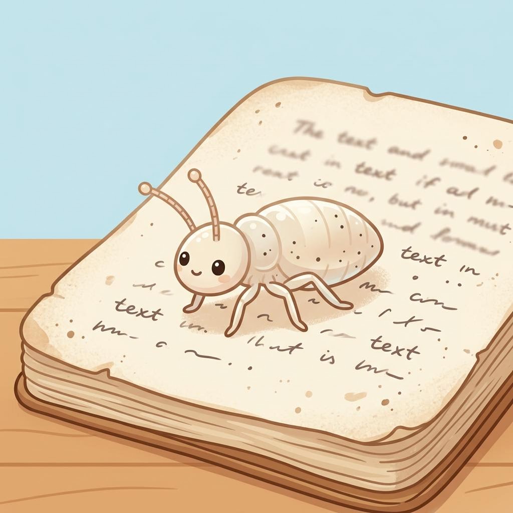 書蝨(Booklice / Psocid)卡通插圖