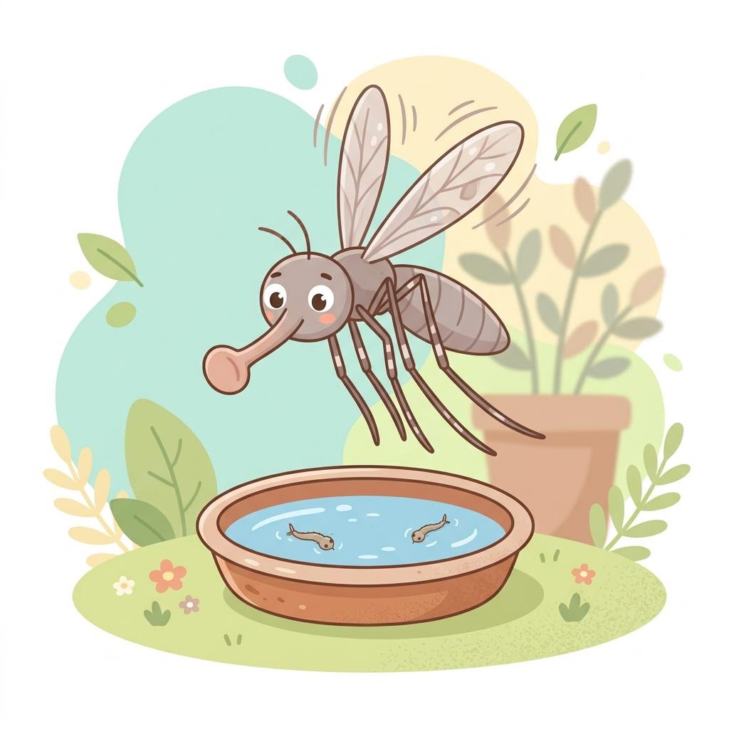 蚊(Mosquito)卡通插圖